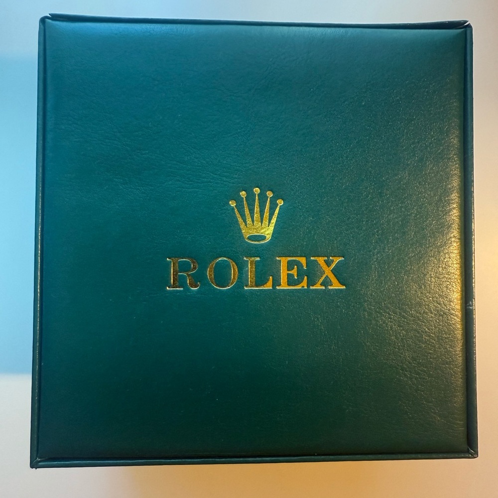Rolex Green and Gold Watch Jewelry Box